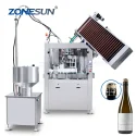 Automatic Sparkling Wine Corking And Wire Hooder Machine