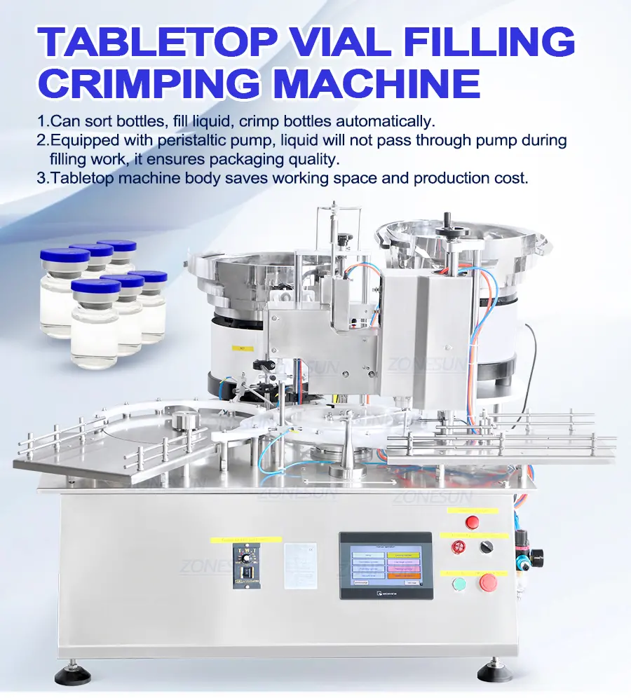 Automatic Pharmaceutical Vial Filling And Sealing Machine