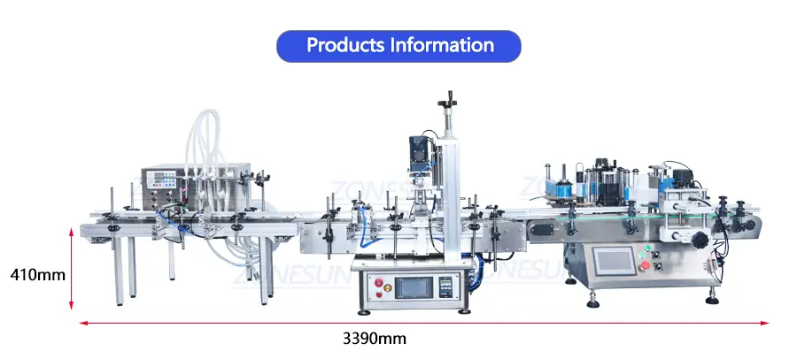 Eye Wash Solution Bottle Filling Capping Labeling Machine Size