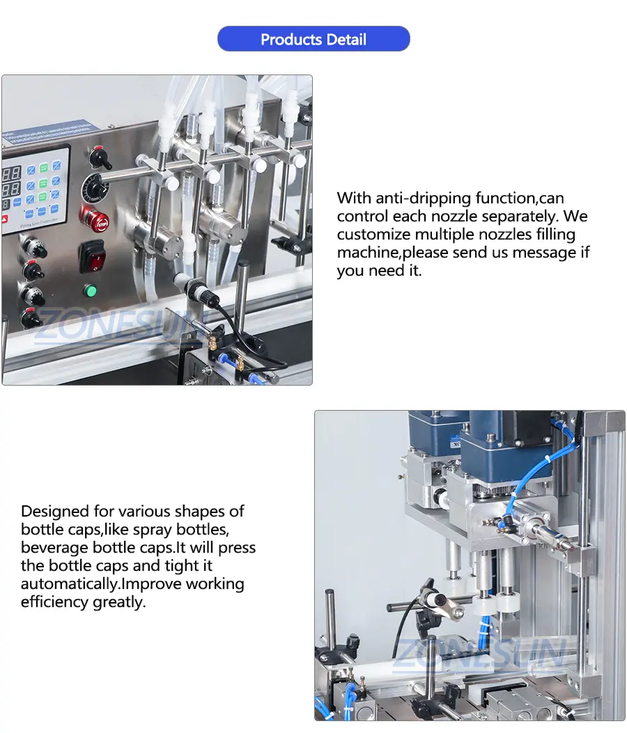 Detail-1 of eye wash solution bottle filling capping labeling machine