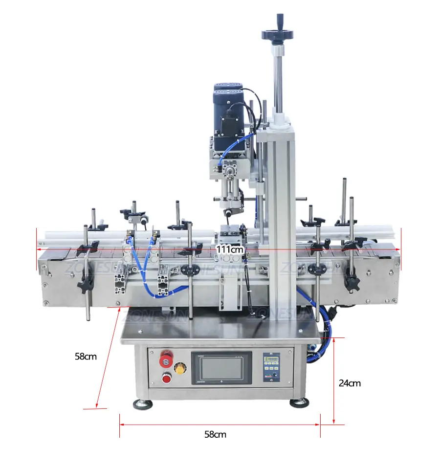 Diagram of eye wash solution bottle capping machine