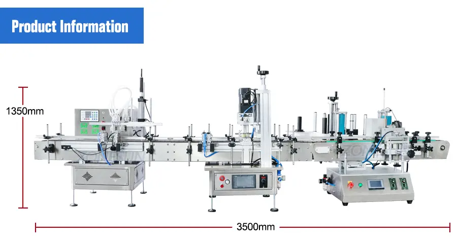 Size of toner liquid filling capping labeling machine