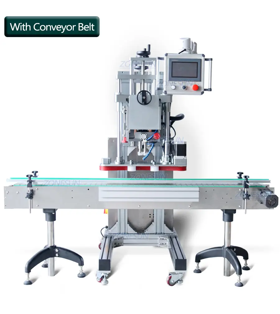 Semi-Automatic Capping Machine With Conveyor