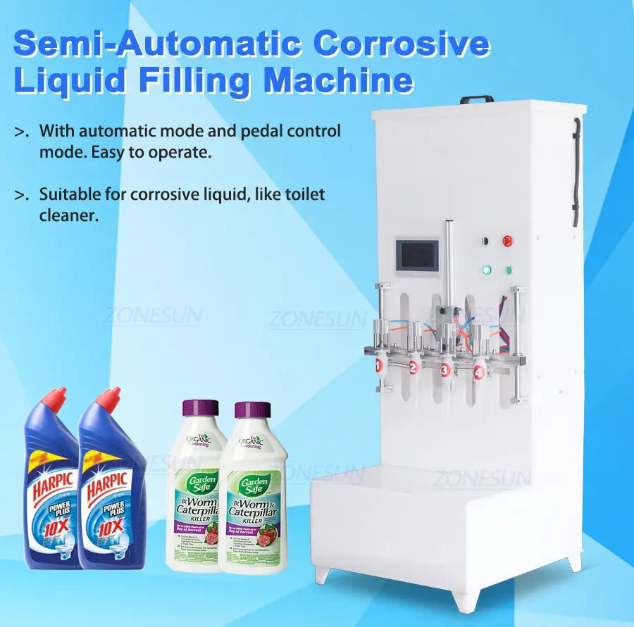 Semi Automatic Corrosive Liquid Filling Machine
