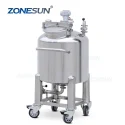 Fully Pneumatic Stainless Steel Chemical Liquid Perfume Mixing Tank With Agitator