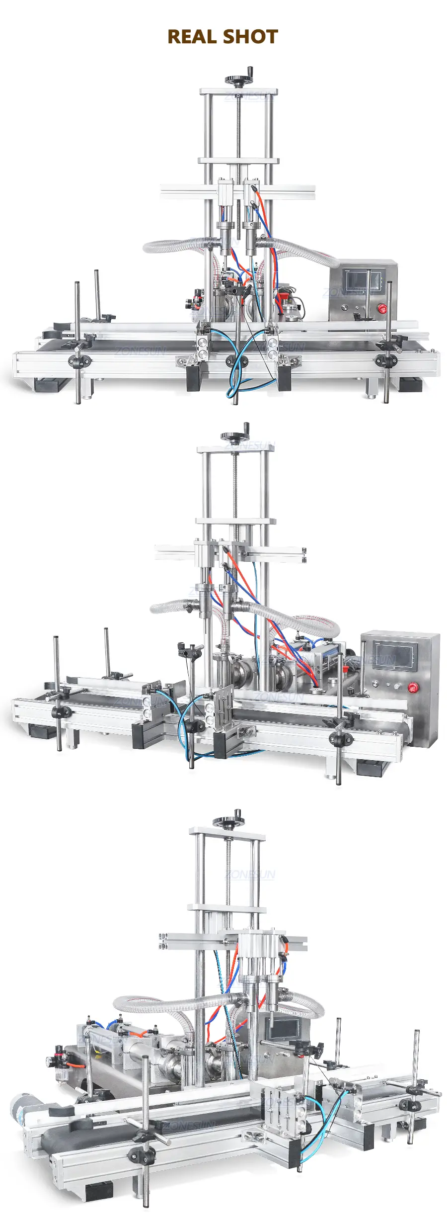 Real Shot of tabletop piston filling machine