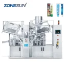 High Speed Automatic Squeeze Sunscreen Paste Tube Filling And Sealing Machine