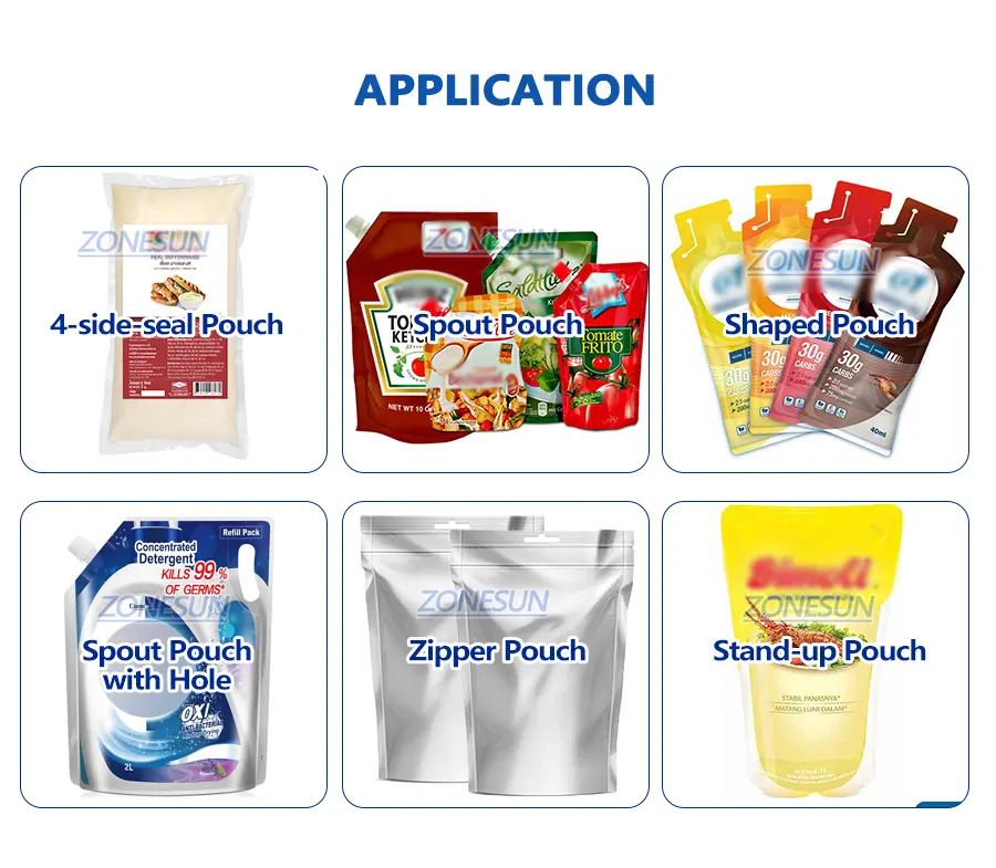 Application of premade pouch packing machine