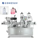 Linear Automatic Perfume Bottle Crimping Capping Machine With Vibratory Sorter