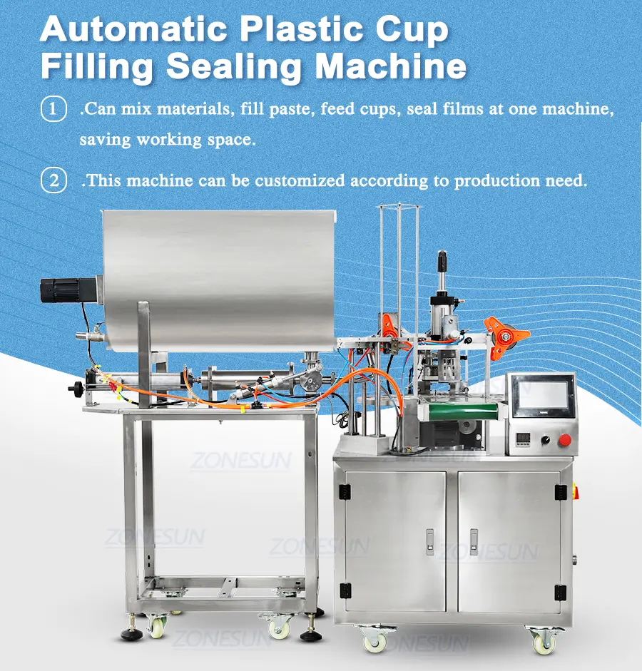 Automatic Plastic Cup Filling Sealing Machine