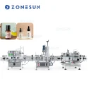 ZS-FAL180D4 Automatic Essential Peppermint Oil Bottle Liquid Filling Capping Labeling Machine