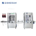 ZS-FAL180AD Automatic Liquor Bottle Filling Capping Machine With Dust Cover
