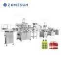 ZS-FAL180R Automatic Body Lotion Liquid Bottle Filling Capping Labeling Production Line