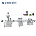 ZS-FAL180P9 Automatic Powder Bottle Auger Filling Capping Labeling Machine Line