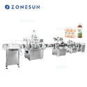 ZS-FAL180R5 Automatic Shampoo Liquid Bottle Filling Capping Labeling Production Line