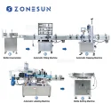 ZS-FAL180P2 Automatic Magnetic Pump Liquid Filling Capping Labeling Machine Line