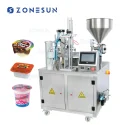 ZS-FS100 Automatic Curd Yogurt Cup Filling And Sealing Machine