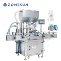 ZS-YT4T-4PX Automatic Facial Cream Bottle Paste Filling Machine With Feeding Pump