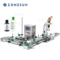 ZS-FAL90S Small Automatic Peristaltic Pump Liquid Bottle Filling Capping Machine Line
