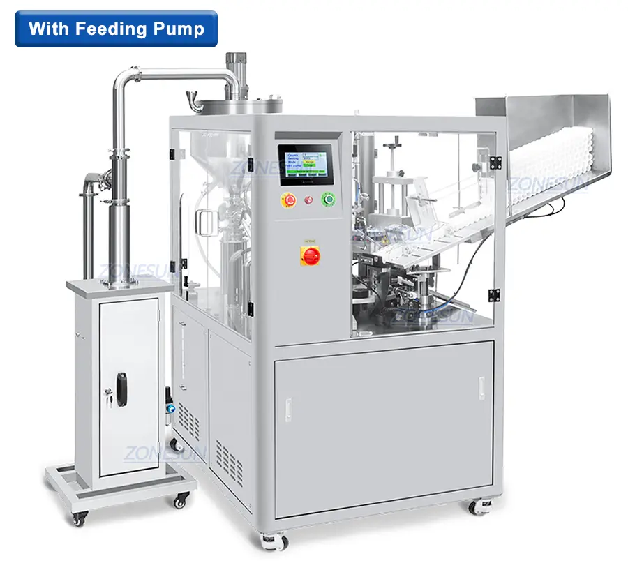 Tube Filler And Sealer With Feeding Pump