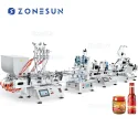 Automatic Sriracha Almond Butter Bottle Filling Capping Labeling Machine
