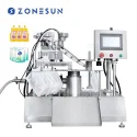 ZS-AFC12D Tabletop Automatic Detergent Liquid Spout Pouch Filling Capping Machine