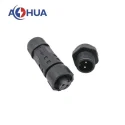 AHUA Male Female Assembly Waterproof 2pin M12 Panel Mount Connector for Junction Box