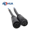 AHUA Male Female Over-Mold M20 3pin Nylon Injection Connector Waterproof Joint for Power