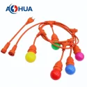 AHUA Custom Cable Solution Outdoor LED Buld String Light Cable with Holders