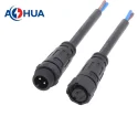 2pin M12 male female cable connector