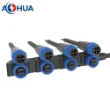 Plant growth lighting 1 to 4 M15 male female waterproof connector