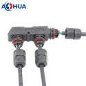 Distributor 1 to 2 F type M16 waterproof cable connector