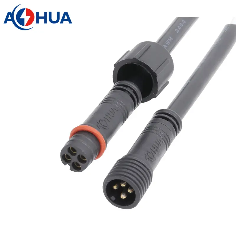 4 Pin Power Connector Female Plug Male Socket Outdoor Waterproof IP67  Signal M20