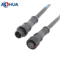 Metal type M12 2pin male female wire connector