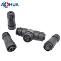 Power wire M20 3pin IP67 waterproof male female T connector