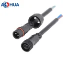 City lighting power wire M14 2pin male female waterproof cable connector