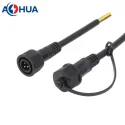 Architectual lighting M14 3 pin power wire waterproof male female connector