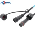 M14 4 pin lighting cable waterproof male female connector