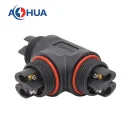 M20 2pin 20A power cable T type waterproof connector