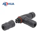 35amps power wire M23 2pin waterproof T shape connector