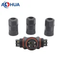 20A 4pin M23 T type waterproof electrical connector for power wire