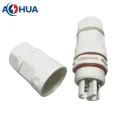 Customize color L type power wire plug waterproof connector 2 pin