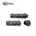 M12 4pin male panel mount to female assembly cable connector for junction box