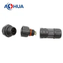 5 pin M12 IP67 rear panel mount male to female waterproof wire connector
