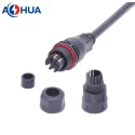 Power output wire screw type waterproof cable connector for led grow light