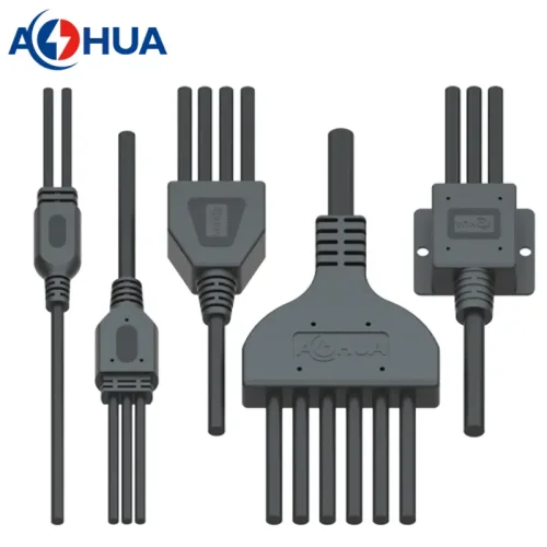 AHUA K15 Quick lock screw fixing type male female waterproof assembly wire  connectors 2 pin