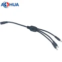 AHUA Customized Y Splitter Type 1 to 3 DC power 2.1 2.5mm Power Cable Connector