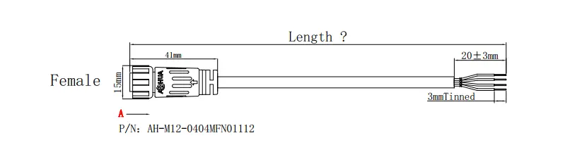 M12 4pin connector female