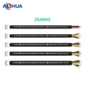 AHUA UL certificated 2464 20AWG 2 3 4 5 6 pin contacts power PVC electrical wires