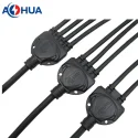Y type waterproof wire splitter multiple branch cable connector